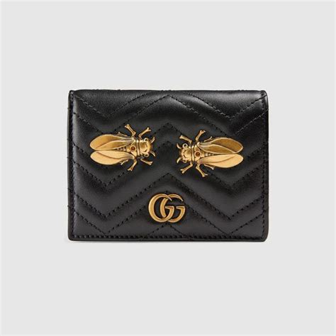 Gucci GG Marmont Animal Studs Card Case 